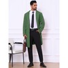 Lars Amadeus Men's Winter Single-Breasted Notched Lapel Long Overcoat - 4 of 4