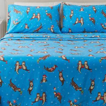 Great Bay Home Cotton Printed Flannel Sheet Set