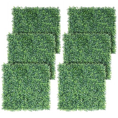Yaheetech 20" x 20" Artificial Boxwood Hedge Panel Plastic Greenery Indoor & Outdoor