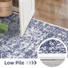 Vintage Floral Printed Distressed Rug for Living Room Retro Thin Washable Area Rugs for Bedroom Low Pile Non Slip Ultra Soft Carpet - 4 of 4