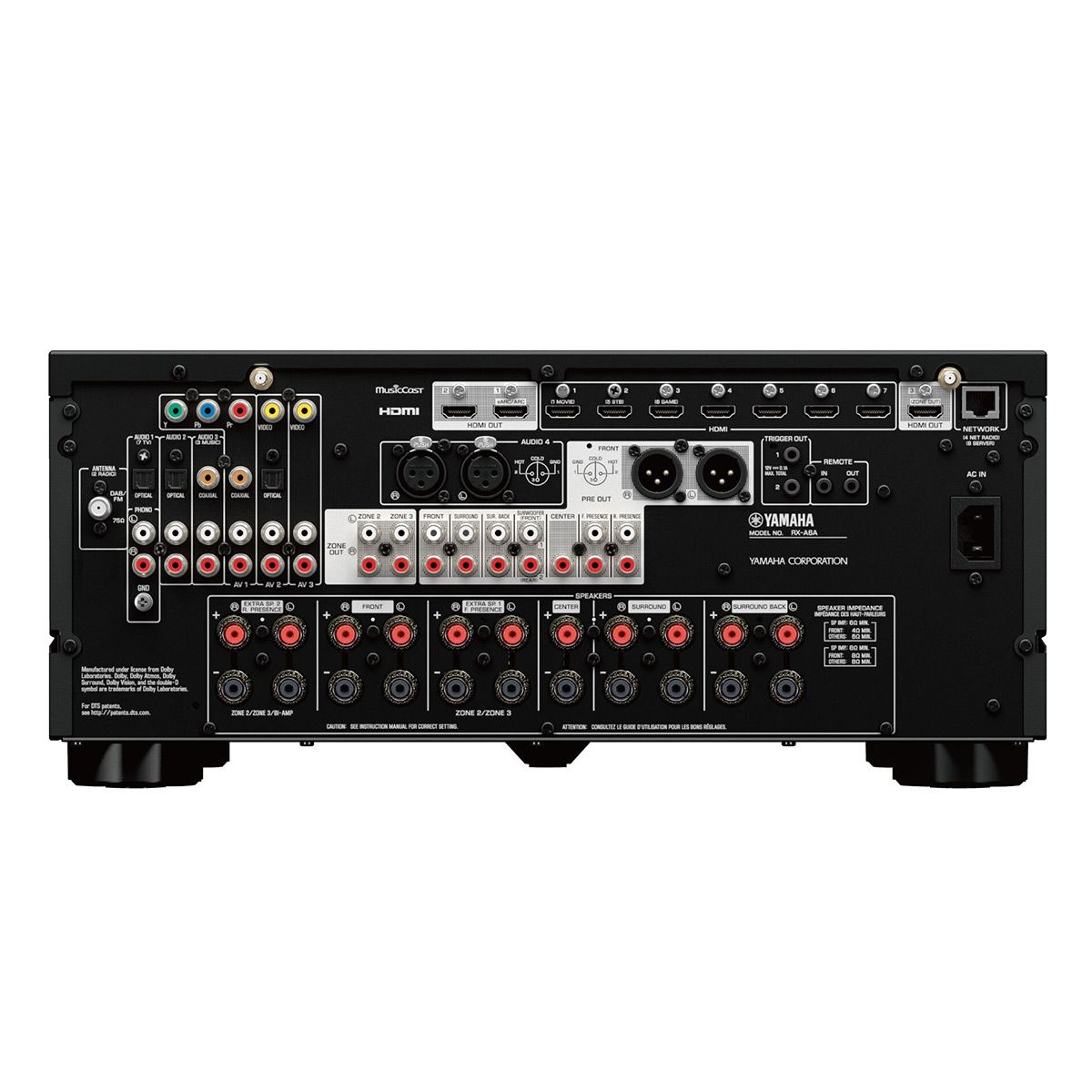 Yamaha RX-A6A AVENTAGE 9.2 Channel AV Receiver with AudioQuest SKY 3m HDMI Cable - thumbnail 6
