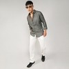 Campus Sutra Men Men's Olive Green Embroidered One-Lined Shirt - 3 of 3