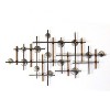 39.37" x 23.62" Metal and Wood Wall Sculpture Gunmetal - Stratton Home Décor: Contemporary Geometric Art - 3 of 4