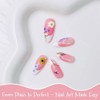 Wrapables 5D Embossed Colorful Flowers Nail Art Decal Stickers, Self Adhesive 3D Floral Design (Set of 4) - 3 of 4
