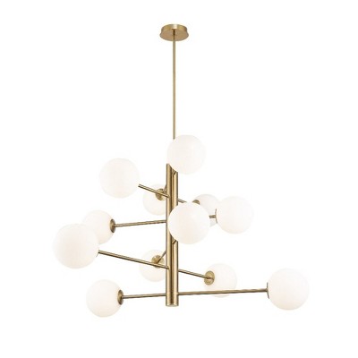 Artcraft Lighting Aurelia 12 - Light Chandelier in  Brass