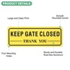 Unique Bargains Home Aluminum Reflective Keep Gate Closed Thank You Sign Fade Resistant 2 Pcs - 2 of 4