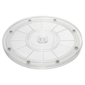 Unique Bargains High-Strength Plastic 360-Degree Durable Multi-use Rotating Swivel Stand with Steel Ball Bearings Clear - 1 of 4