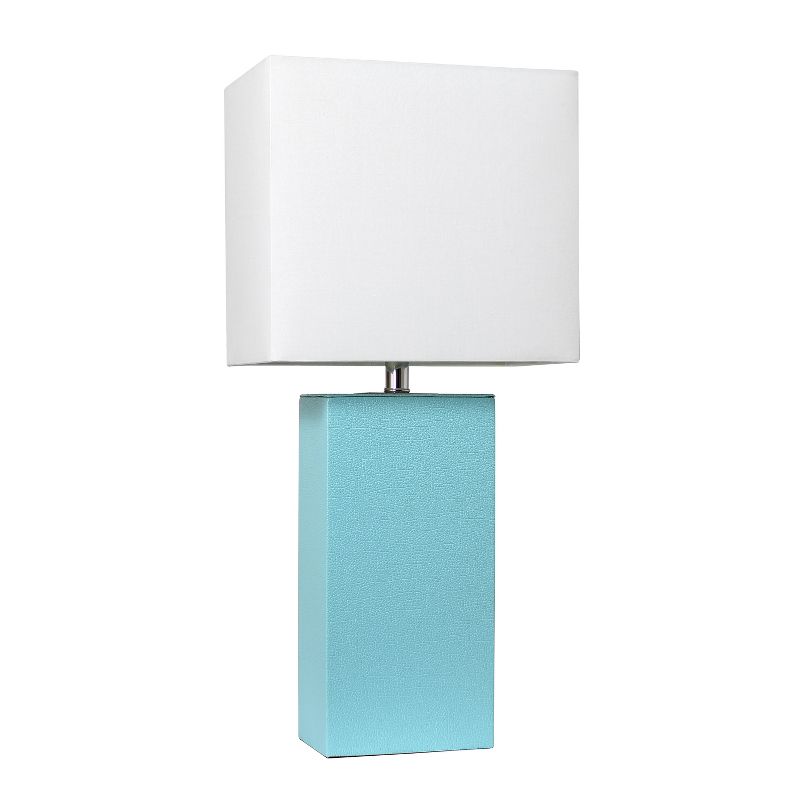  21" Monaco Avenue Modern Leather Table Lamp - Elegant Designs, 1 of 5