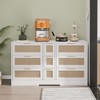 51" Rattan Dresser for Bedroom, 9 Drawer Dresser with Metal Handles, Wooden Chest of Drawers, Closet Dresser for Bedroom Living Room Hallway - 4 of 4