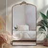 Runesay Full Length Mirror 36x66 Inch Vintage Ornate Arched Floor Mirror - 3 of 4