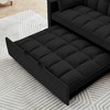 TiranisuBest Grey 3-in-1 Sectional Sofa Bed with Pull-Out Function, Adjustable Backrest, and Side Pocket, Ideal for Compact Spaces - 3 of 4