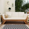 PAGED 2 in 1 Patio Chaise Lounge Padded Daybed witn 2 Lounge Chairs, Cushions, Pillows and Side Table for Garden, Poolside - 2 of 4