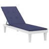 vidaXL Deck Chair Cushion Navy Blue Oxford Fabric - 3 of 4