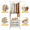 Yaheetech Freestanding Garment Rod with Storage Boxes, Beige - 4 of 4
