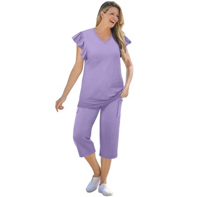 Woman Within Plus Size Embroidered V-Neck Tunic