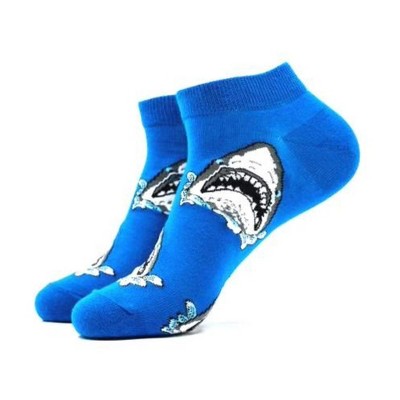 Shark Head Ankle Socks (Men's Sizes, Adult Large) from the Sock Panda