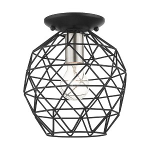 Livex Lighting Geometrix 1 - Light Flush Mount in  Black - 1 of 1