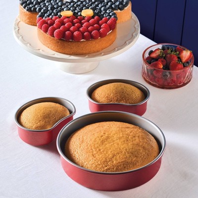 Farberware Red Nonstick 3-Piece Mickey Mouse Cake Pan Set