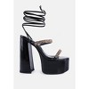 Indulgence Metal Chain Lace Up Chunky Sandals - image 2 of 4