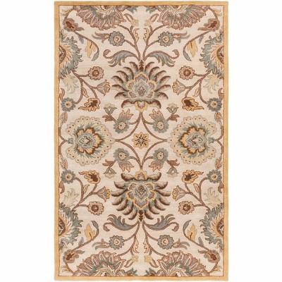 Mark & Day Eckville 5'x8' Rectangle Tufted Indoor Area Rugs Medium Gray: Wool, Stain-Resistant, Floral Pattern, Handmade