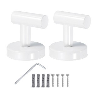 Unique Bargains Waterproof Stainless Steel Clothes Hooks and Hangers 2.36" x 2.17" 2 Pcs - 1 of 4