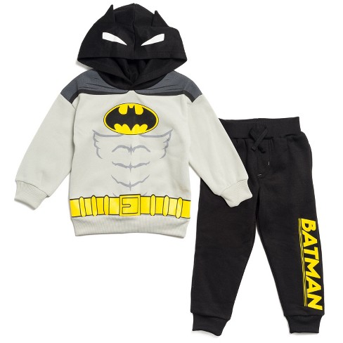 Dc Comics Justice League Batman Toddler Boys Fleece Pullover Hoodie And Pants Outfit Set Gray Black 5t Target