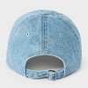 Men's Lemon Denim Cotton Baseball Hat - Mighty Fine Denim Blue - 3 of 4