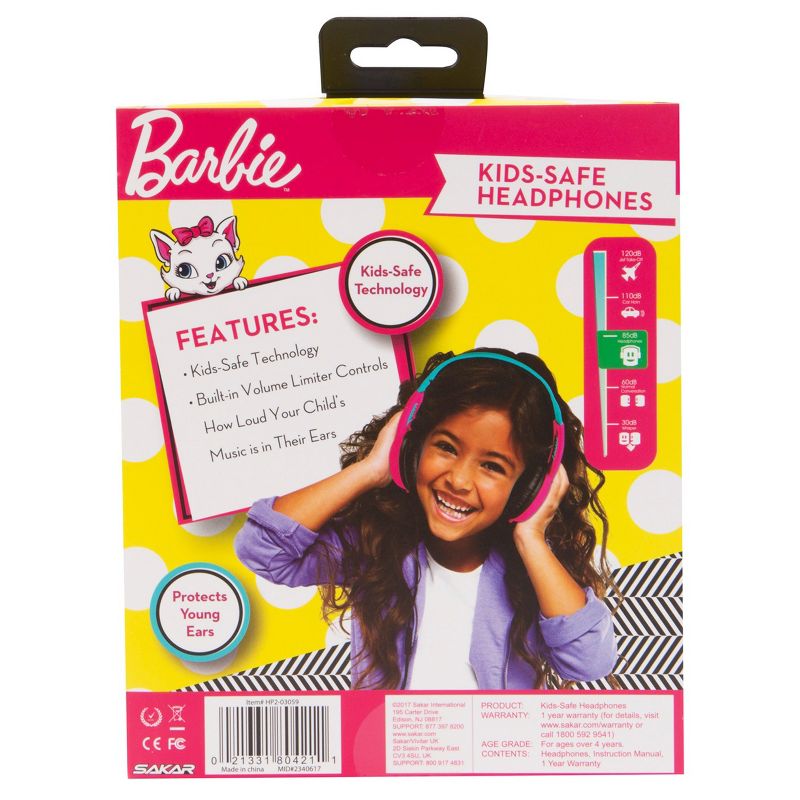 Barbie Kid-Safe Headphones in Blue and Pink, 3 of 7
