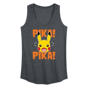Women's - Pokémon - Pika Pika Scared Graphic Racerback Tank - 1 of 4