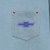 Men's Chevrolet Long Sleeve Crewneck T-Shirt - Light Blue - image 3 of 4