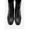 SUDY - Black Leather Lace Up Boot (Women) black leather 5.5 Forever & Always Shoes US - 3 of 4