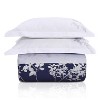 Casual Floral Embroidered Cotton Duvet Cover and Pillow Sham Set - Blue Nile Mills - 2 of 4