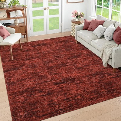 Coucheta Non-Slip Runner Rug,Machine Washable Low Pile Area Rug with Non-Shedding, for Hallway Kitchen Bathroom,Multi-Color & Size