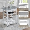 LunaLulinlk Mobile Rolling Kitchen Island Trolley Serving Cart - 2 of 4
