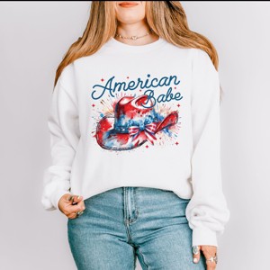 Simply Sage Market American Babe Cowboy Coquette Sweatshirt - 1 of 4