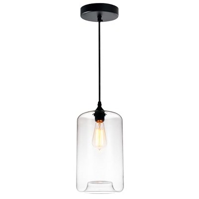 CWI Lighting Glass 1 Light Down Mini Pendant With Clear Finish