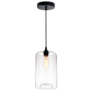 CWI Lighting Glass 1 Light Down Mini Pendant With Clear Finish - 1 of 4