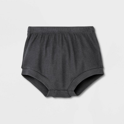 Image of Baby Ribbed Shorts - Cat & Jack™ Charcoal Gray 0-3M