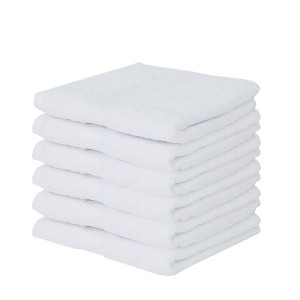 Splash Ultra-Soft Zero Twist 100% Ring Spun Cotton Face Washcloth Set – Reversible, 550 GSM, Soft, Highly Absorbent Towels for Bathroom - 12" x 12" - 1 of 4