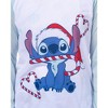 Seven Times Six Disney Stitch Christmas Pajamas Men's Candy Cane 2 Piece PJ Lounge Set - 2 of 4