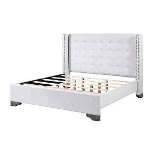 90" Queen Bed Artesia with Wingback Design & Faux Leather - Acme Furniture - 1 of 4