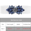 INSPIRE CHIC Women's Elastic Stretchy Vintage Elegant Rose Flower Rhinestone Belt - 4 of 4