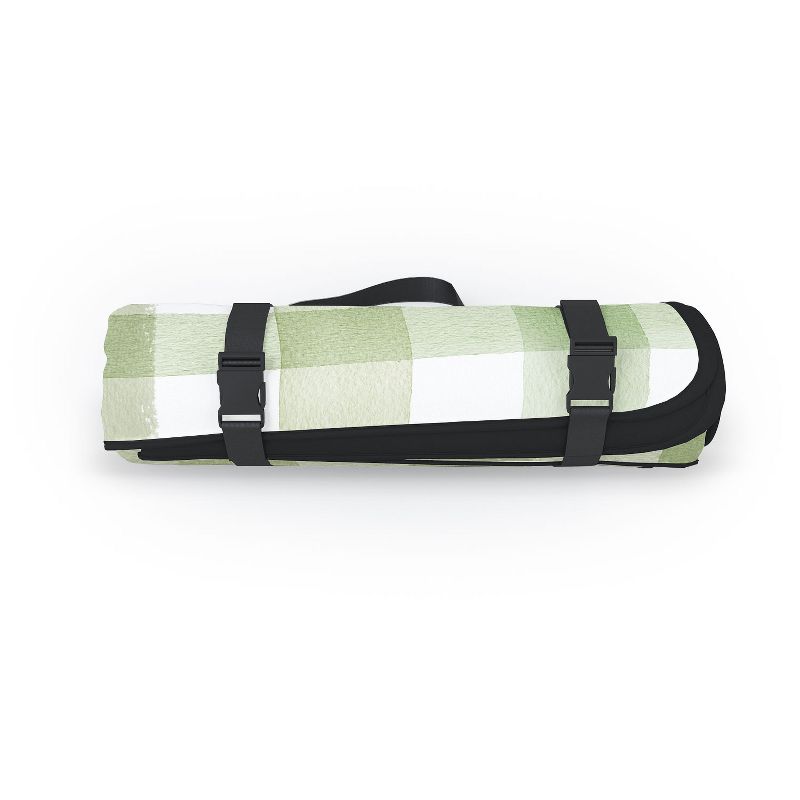 Ninola Design Watercolor Gingham Salad Green Picnic Blanket - Deny Designs, 2 of 4