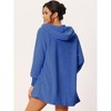cheibear Women's Fuzzy Fleece Soft Coat Jacket and Crop Top with Shorts 3-Piece Pajamas Lounge Set - 3 of 4