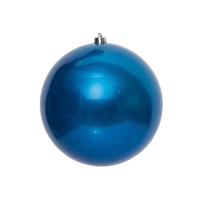 Season's Designs Christmas Tree 10" Blue Candy Shatterproof Seamless Ornament