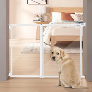 unipaws Clear Dog Gate – for Doorways, Hallways & Stairs - 1 of 4