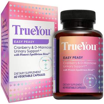 TrueYou Easy Peasy Cranberry D-Mannose Urinary Tract Support (60 Vegetable Capsules)