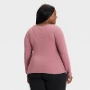 Women's Slim Fit Long Sleeve Scoop Neck Ribbed T-Shirt - Universal Thread™ - 2 of 3