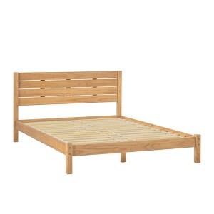 Queen Size Wood Platform Bed with Headboard for Bedroom - 1 of 4
