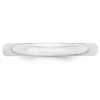 Black Bow Jewelry 2mm to 6mm 10K White Gold Lightweight Half Round Standard Fit Band - 2 of 4